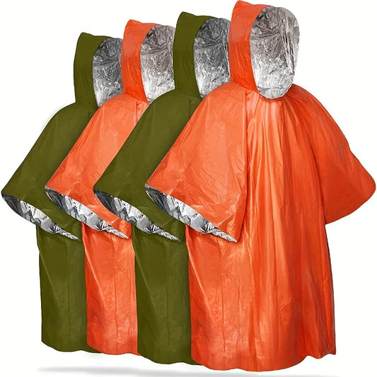 Heavy Duty Emergency Rain Poncho with Hood - JustUsRacers