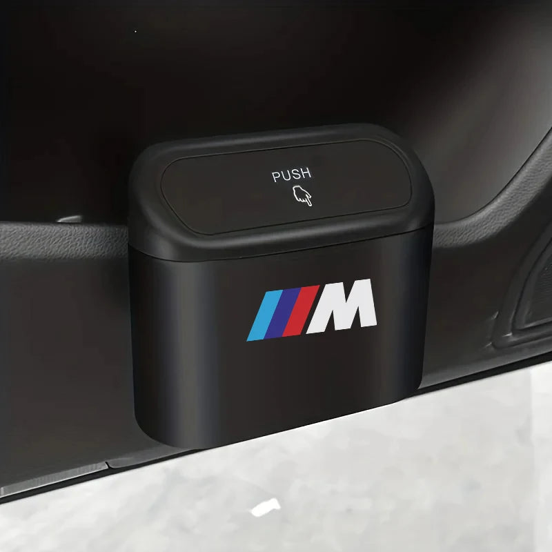 Mini Hanging Trash Can for BMW E36, E46, E90 X5 models. Compact design with lid included.