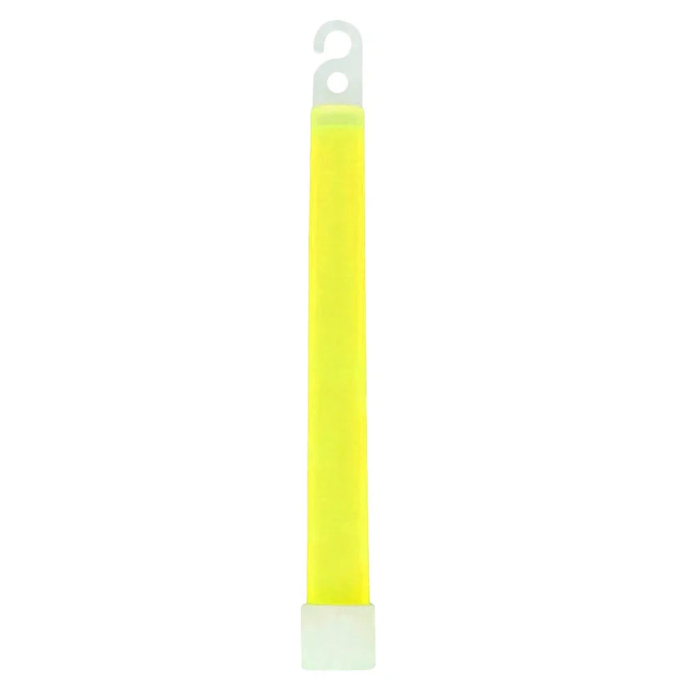 Yellow handle for white glow stick in Military Survival Kit.