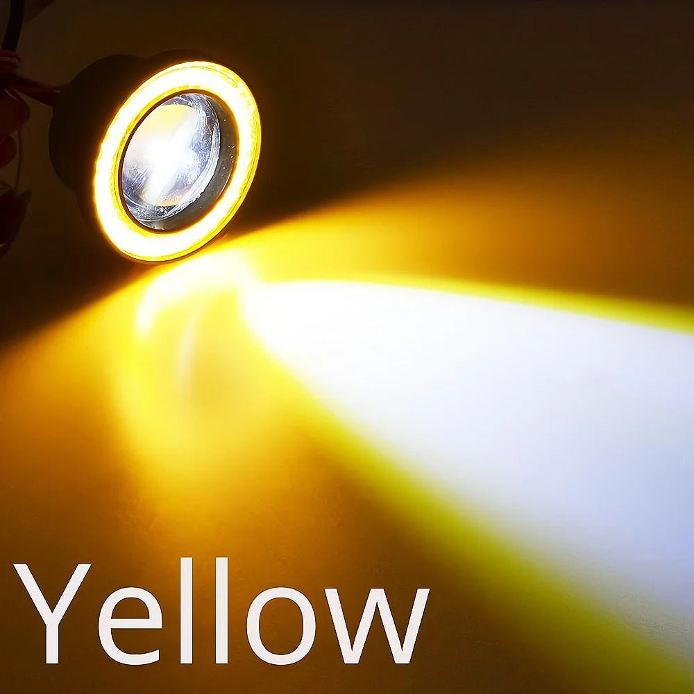 2Pcs 30W Car DRL Fog Lights with COB Angel Eye - JustUsRacers