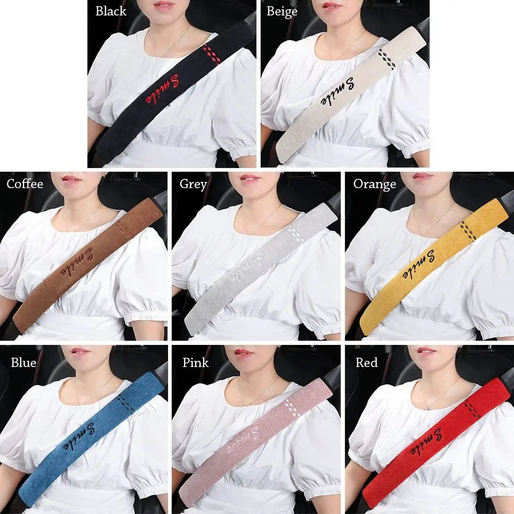 Universal Adjustable Car Seat Belt Cover Chenille - JustUsRacers