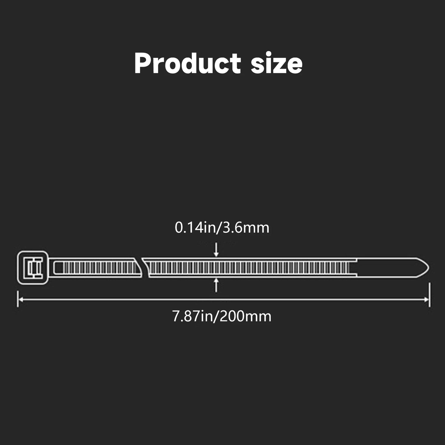 100pcs Self-Locked Nylon Cable Tie Set - JustUsRacers