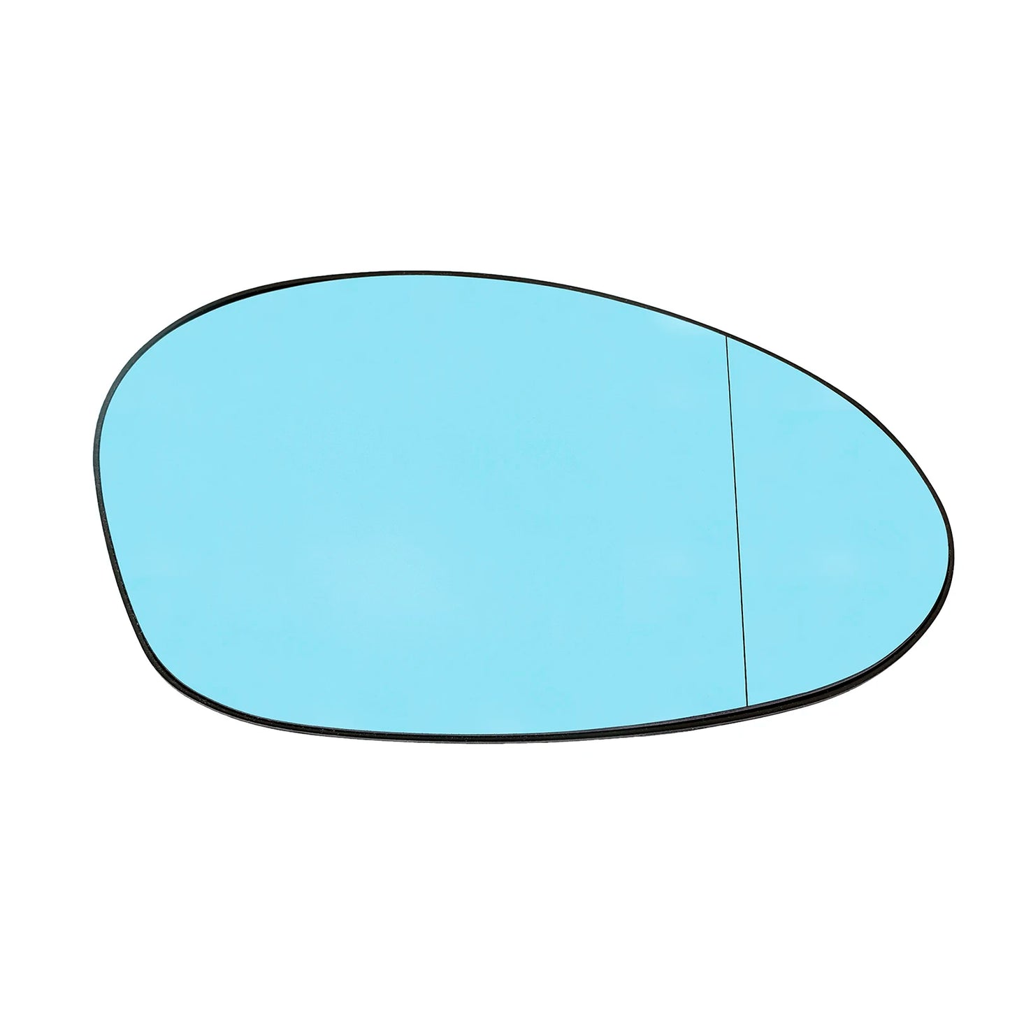 "Blue heated mirror with black border for select BMW models (E46, E90, E91, E87, E88) - left and right. "