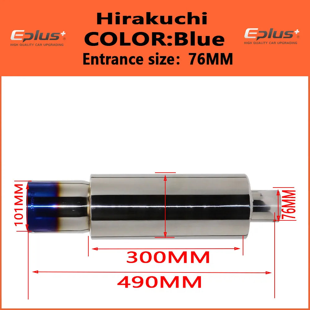 EPLUS Universal Car Exhaust Straight Muffler Tail Pipe - JustUsRacers
