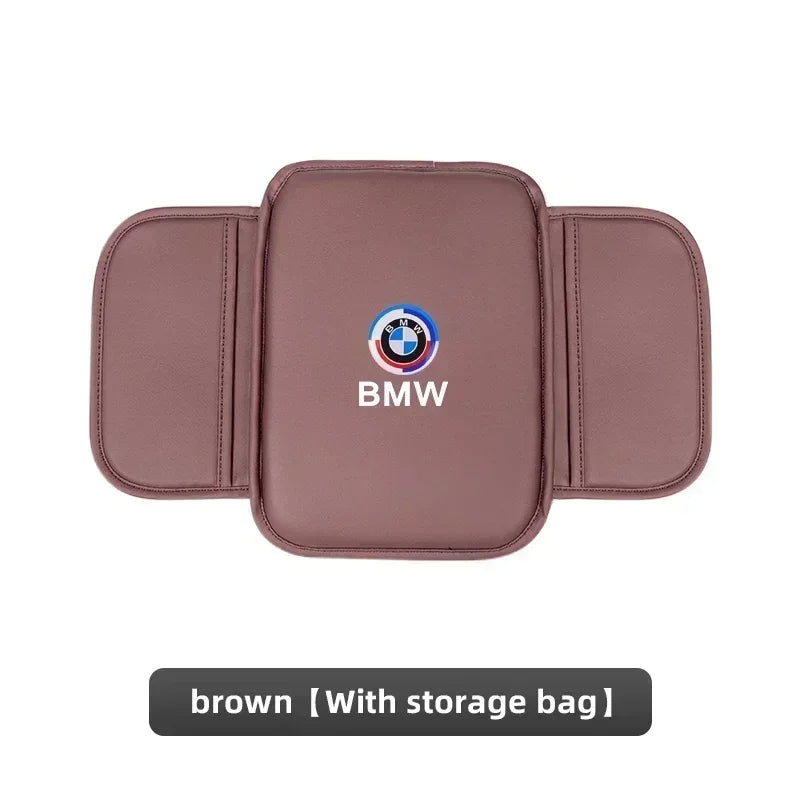 "Universal leather armrest pad for BMW E36, E46 models. Soft, genuine leather enhances comfort."