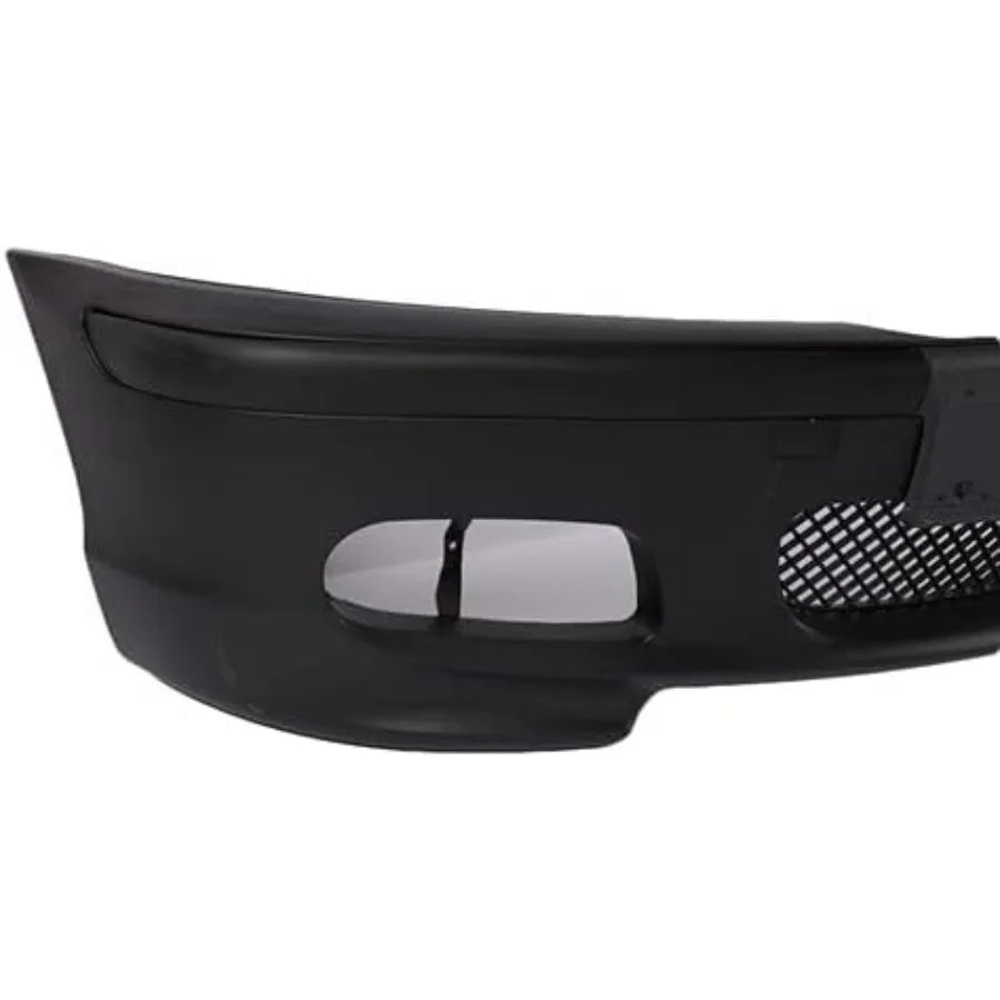'OEM-style front bumper for BMW E46 (1999-2006): Mtech II replica. Fits 323i, 325i, 328i, 330i. Not Ford Crown.'