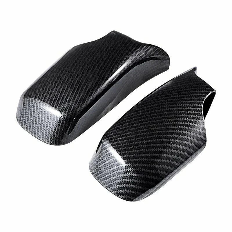 Rearview Side Door Mirror Cover Caps For BMW E46 1998-2005 Sedan 325i 328i 330i Carbon Fiber Glossy Black Side Mirror Covers - JustUsRacers