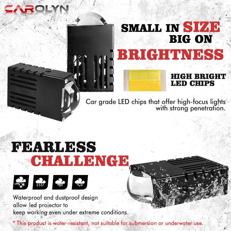 LED Headlight Bumper Fog Lamps Projector Mini Driving Lights - JustUsRacers