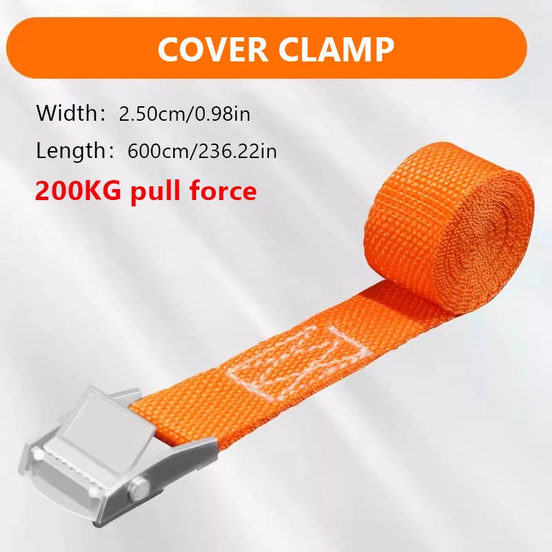 Orange Zinc Alloy Cargo Strap with Pressure Buckle. length options: 3m/4m/6m.

OR

Orange cargo strap with pressure buckle fo