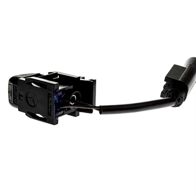 'Close-up of blue illuminated BMW door handle.' Keep it simple and informative for accessibility and SEO.