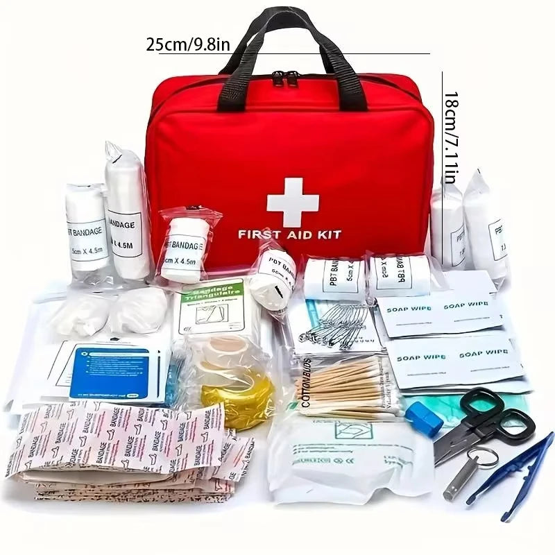 184pcs First Aid Kit Multi-Purpose Emergency Medical Supplies - JustUsRacers