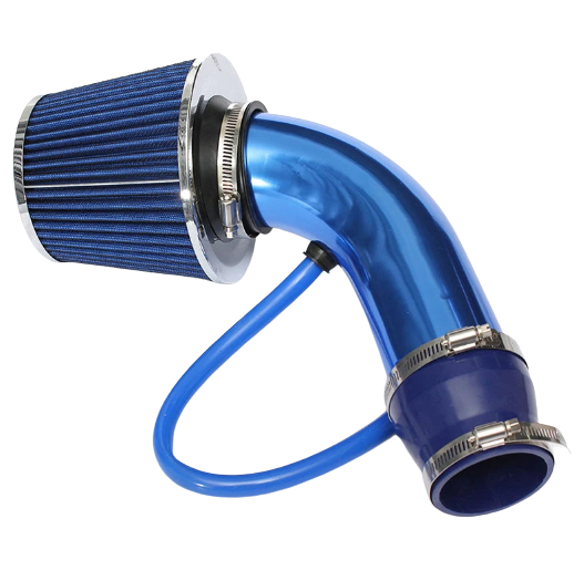 "76mm Winter Cold Air Intake Kit with mushroom filter and alloy pipe for BMW vehicles."